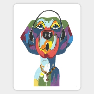 RAPPING Rover Dog Painting Sticker